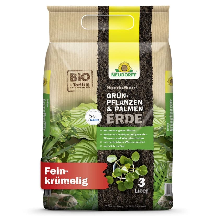 Neudorff NeudoHum Grünpflanzen & PalmenErde 3 Liter Grünpflanzenerde Palmen Erde