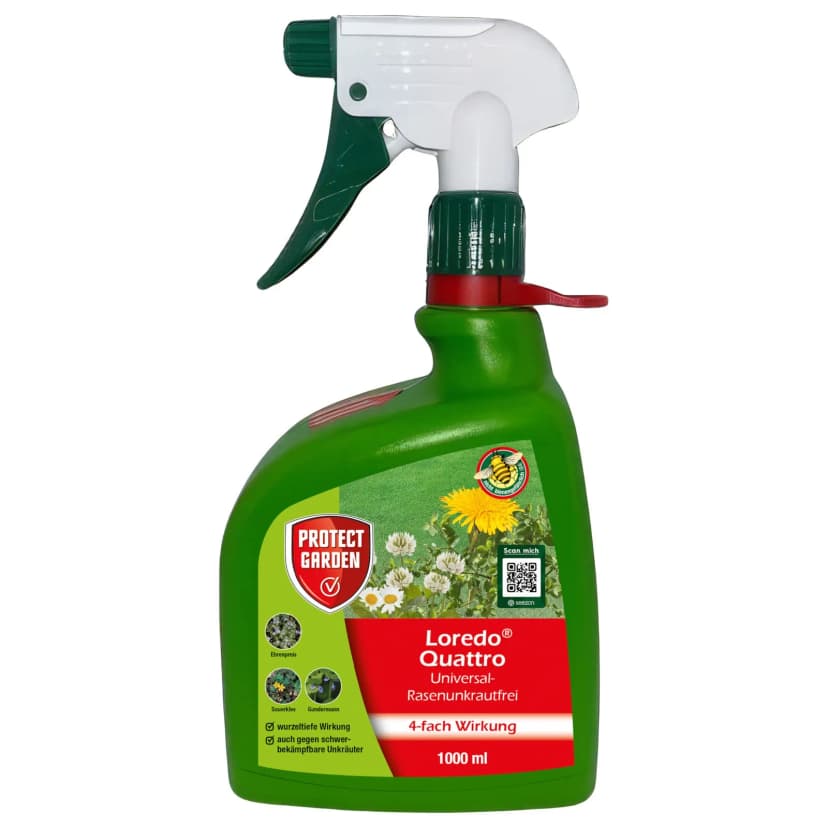 Protect Garden Loredo Quattro Universal-Rasenunkrautfrei 1 Liter Rasen Unkraut