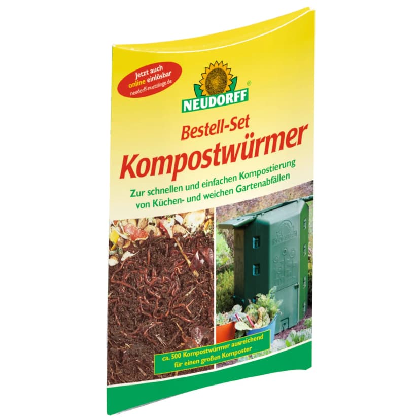 NEUDORFF Bestell-Set Kompostwürmer - Kompost Würmer Komposter Kompostierung