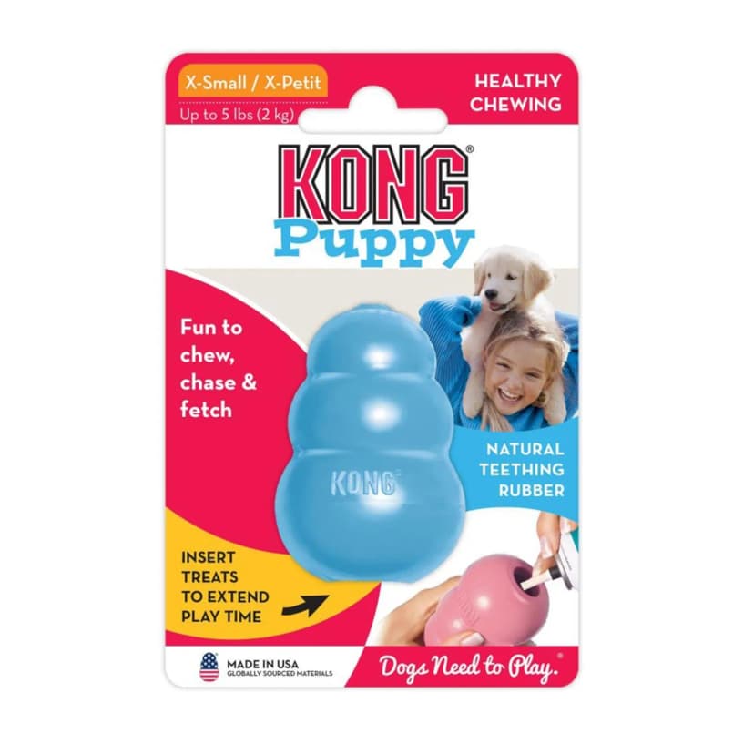 KONG Welpenspielzeug Puppy XS - natürliches Kauspielzeug für kleine Hunde kauen