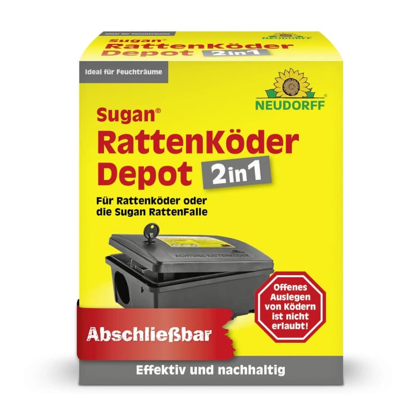 NEUDORFF - Sugan RattenköderDepot Köderbox Giftköderbox Rattenfalle Mäuse Ratten