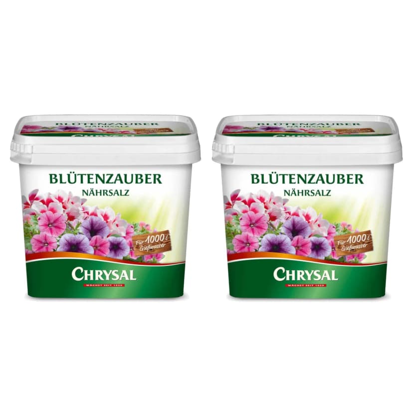 Chrysal Blütenzauber Nährsalz 2x 1 kg - Blühpflanzen Dünger Universal Blumen
