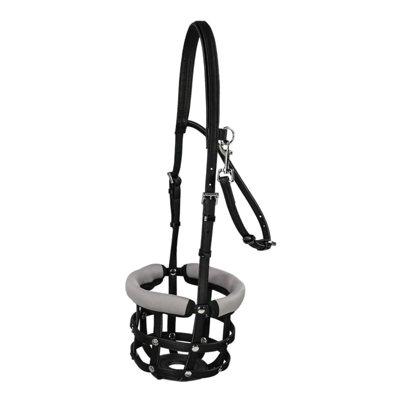 EQuest Slow Feed Fressbremse für Pferde - XL Warmblut/Full extra - Weidemaulkorb