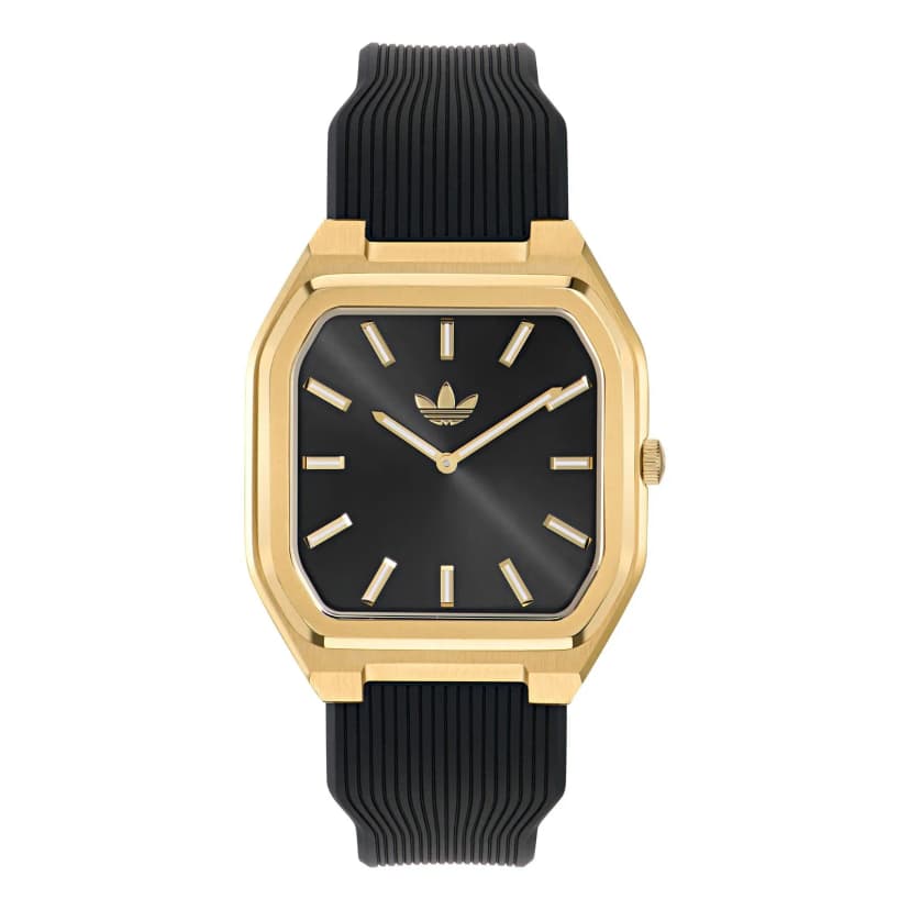 Adidas Unisex Uhr CITY TECH SQUARE Silikon schwarz AOFH26515