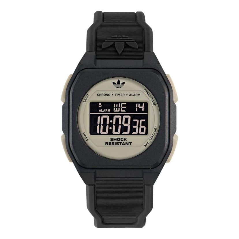 Adidas Unisex Uhr Digital CITY TECH FOUR Kunststoff schwarz AOST26536