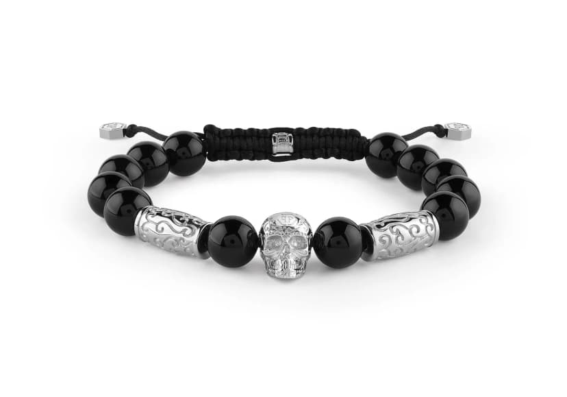 Philipp Plein Herren Armband Textil Edelstahl silber PLEIN ELITE PJNEA03BU