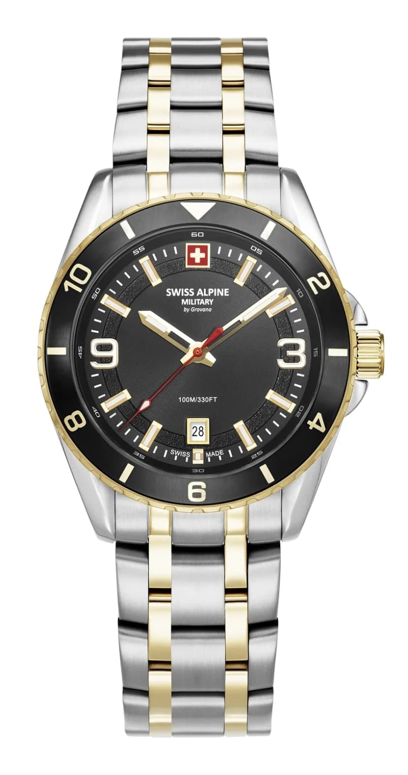Swiss Alpine Military Herren Uhr Analog Quarz 7034.1147SAM Edelstahl