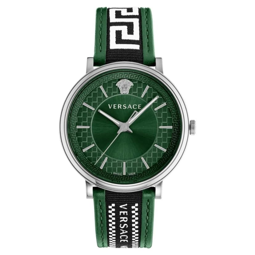 Versace Herren Uhr Armbanduhr V-Circle VE5A01221 Leder