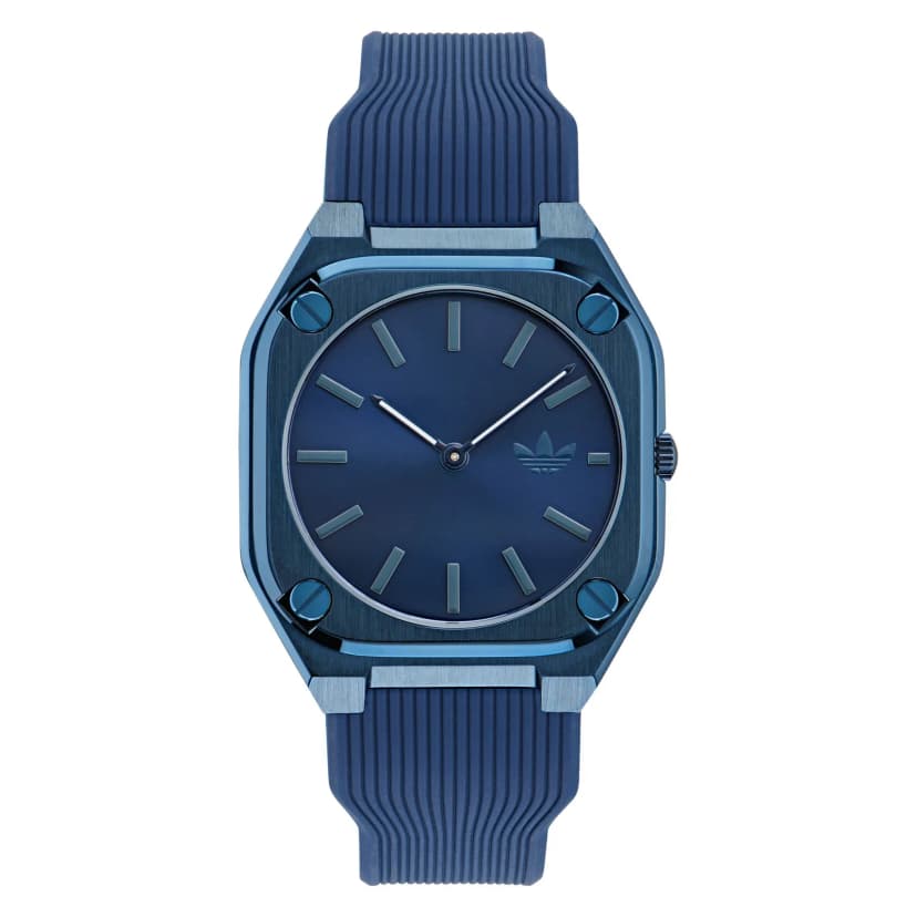 Adidas Unisex Uhr CITY TECH THIN Silikon blau AOFH24001