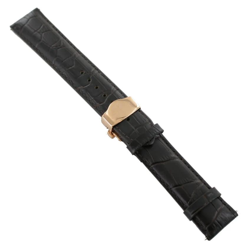 Ingersoll Ersatzband für Uhren Leder braun Kroko Faltschl. Rosé 22 mm