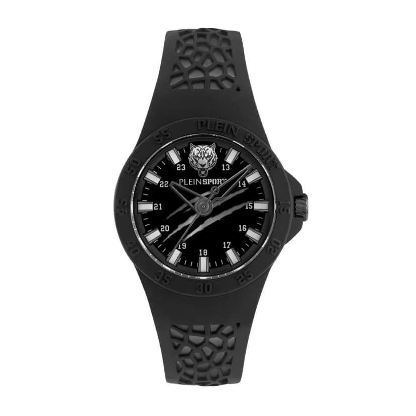 Plein Sport Unisex Uhr Analog Quarz THUNDERSTORM Black Grau PSBBA0423 Silikon
