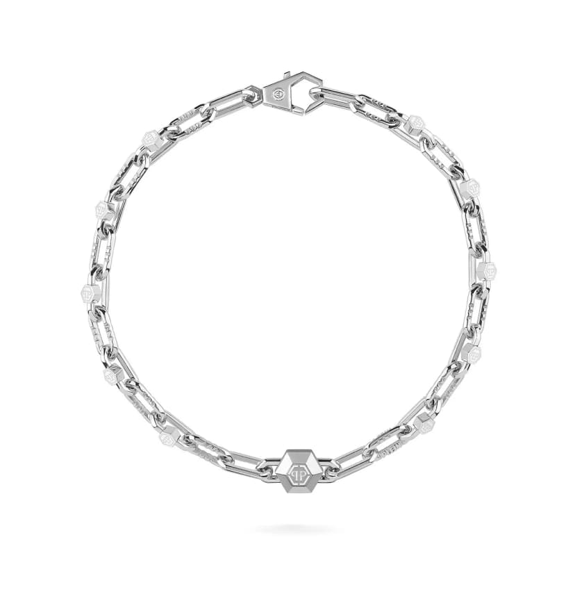 Philipp Plein Herren Kette Halskette Edelstahl silber PLEIN EDGE PJPEA05NU