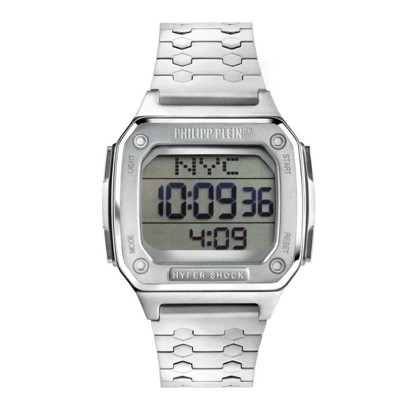 Philipp Plein Unisex Uhr Digital Quarz HYPER SHOCK silber PWHAA0521-1 Edelstahl