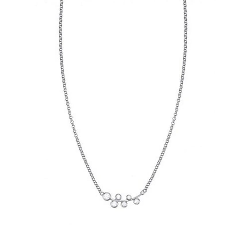 Esprit Damen Kette Collier Silber Zirkonia Frosty Crystals ESNL93337A420