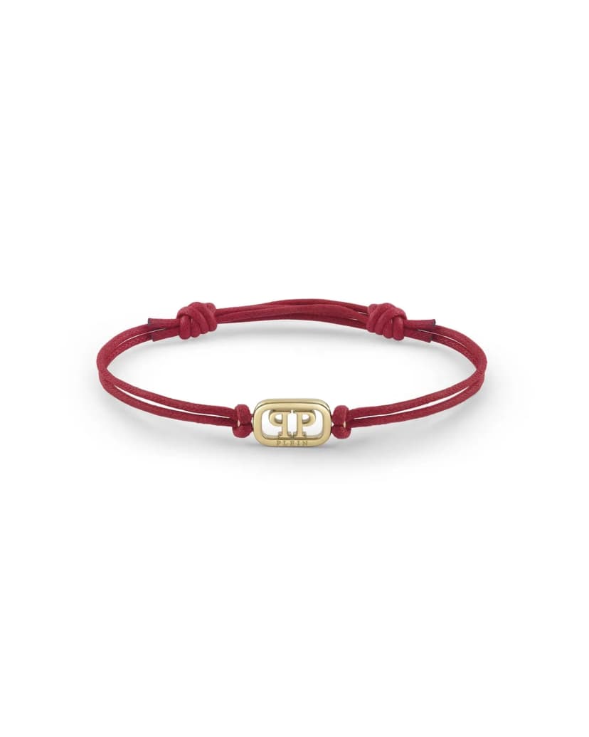 Philipp Plein Unisex Armband Textil Edelstahl gold PLEIN LETTERING PJ1AA32BU