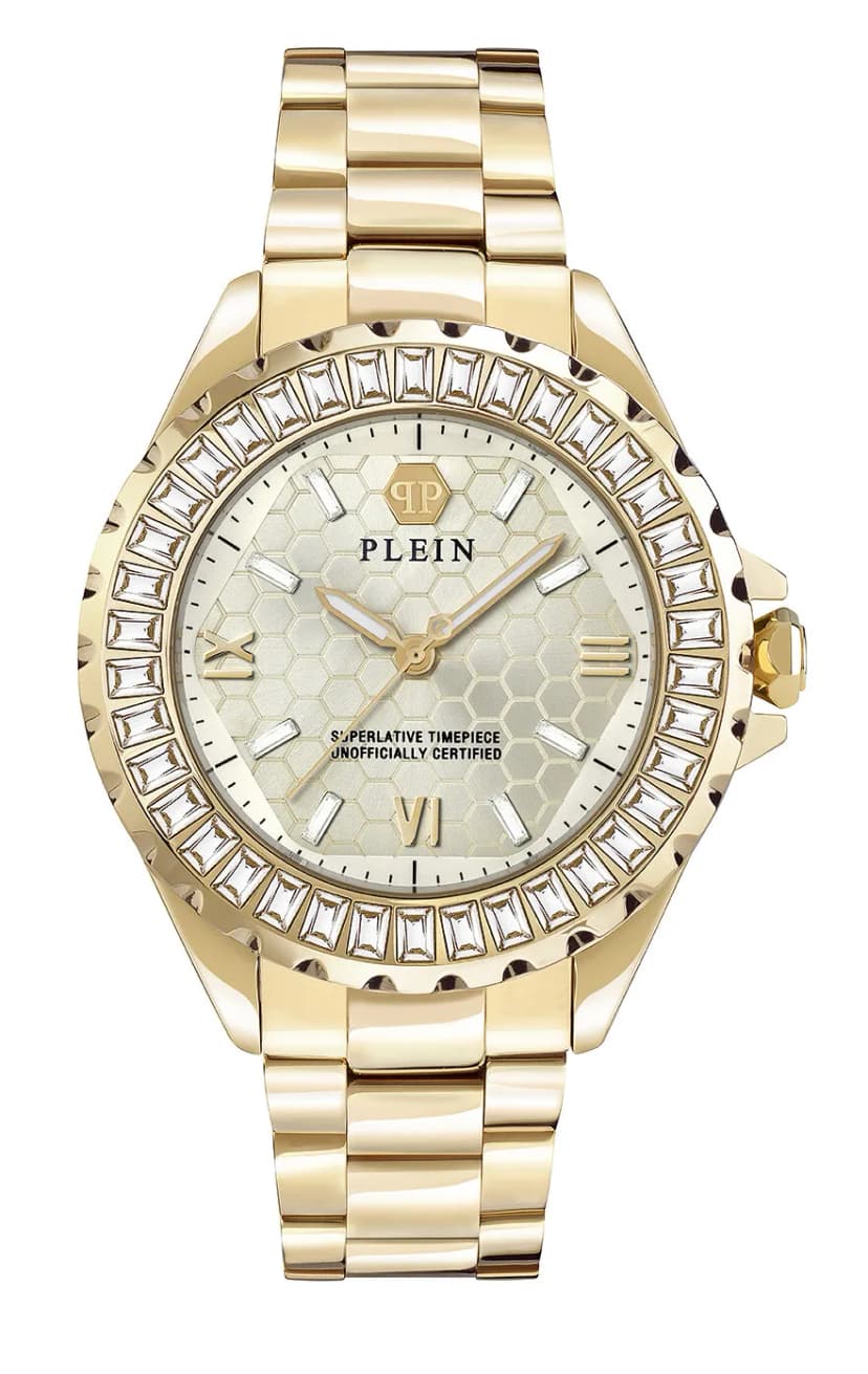 Philipp Plein Damen Uhr Analog Quarz PLEIN HEAVEN PWPOA0624 Edelstahl