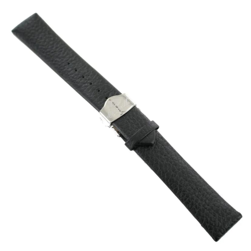 Ingersoll Ersatzband für Uhren Leder schwarz o. Naht Faltschl. Si 20 mm