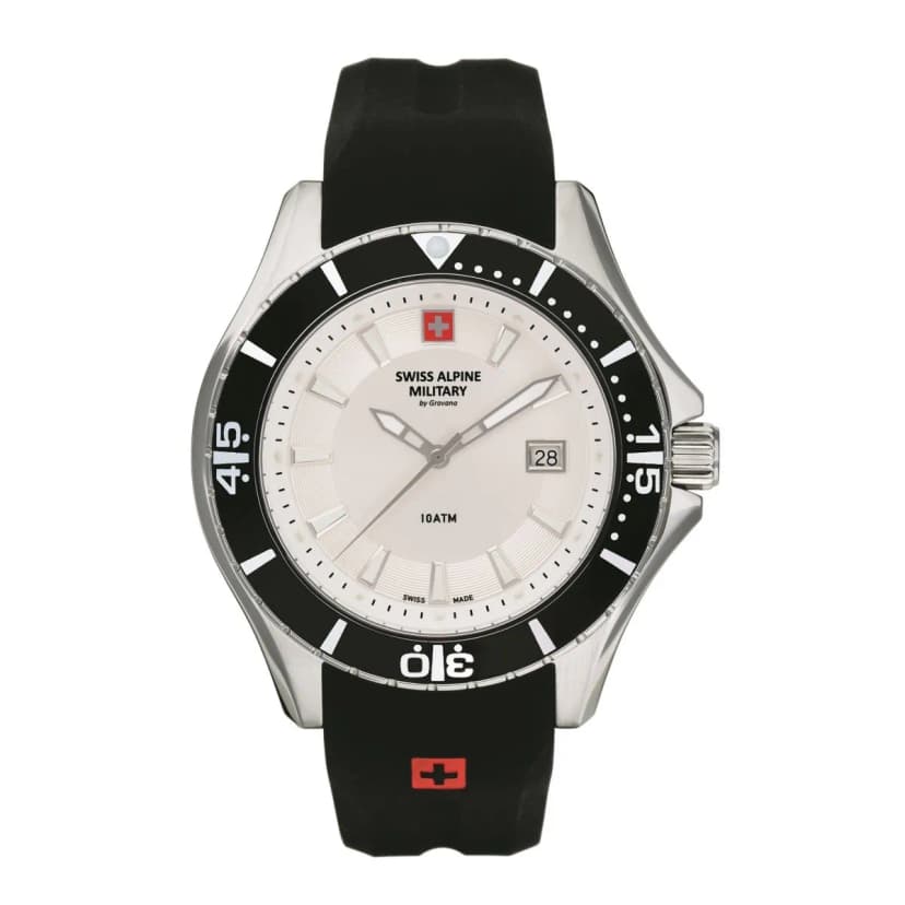 Swiss Alpine Military Herren Uhr Analog Quarz 7040.1832SAM Siikon