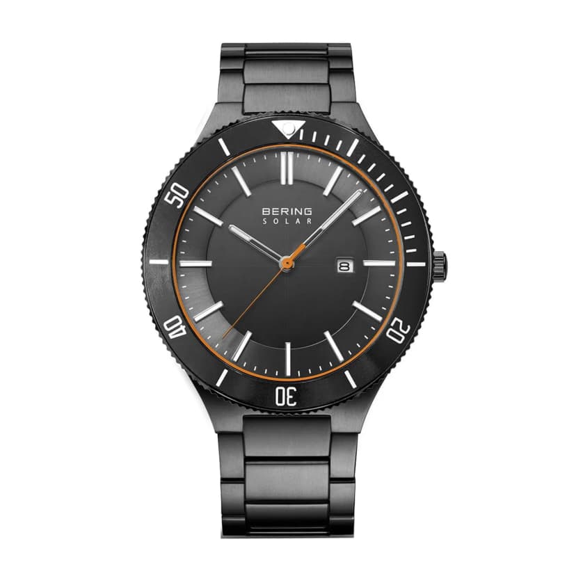 Bering Herren Uhr Armbanduhr Edelstahl grau 14443-779 Solar