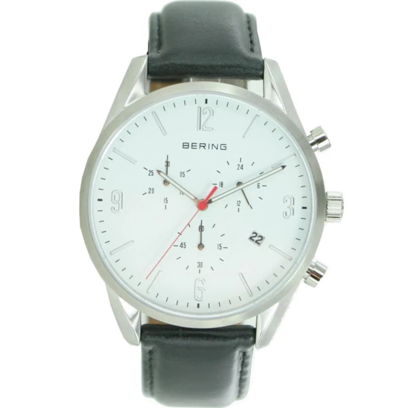 Bering Herren Uhr Armbanduhr Chronograph - 10542-404-1 Leder