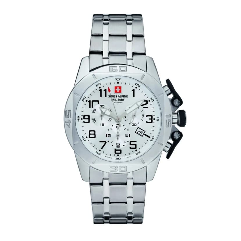 Swiss Alpine Military Herren Uhr Chrono 7063.9133SAM Edelstahl