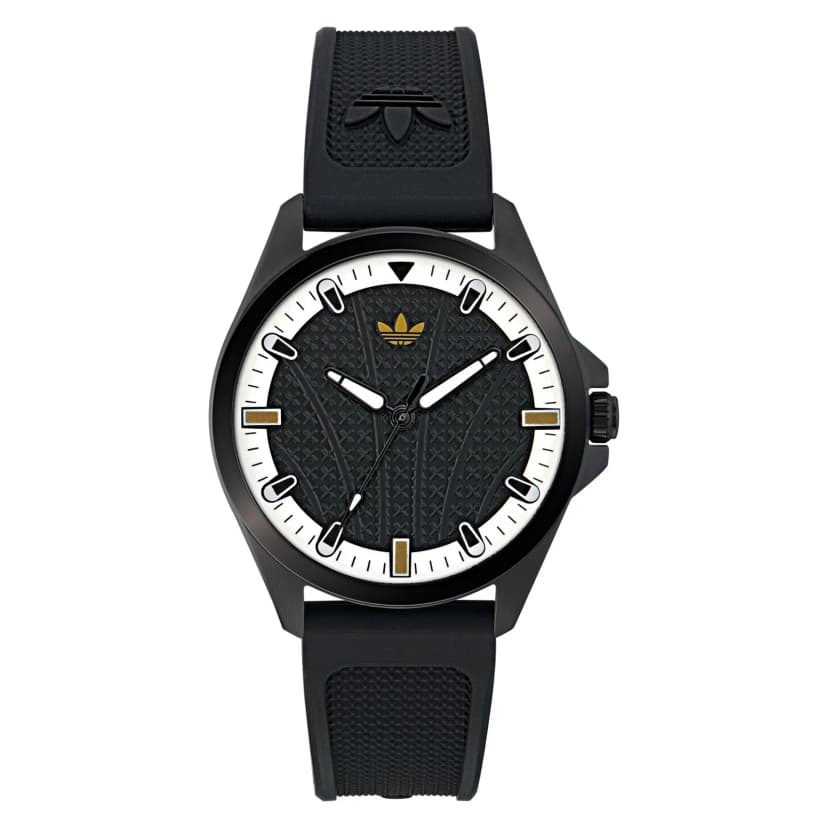 Adidas Unisex Uhr ICONIC ONE Silikon schwarz AOFH25001