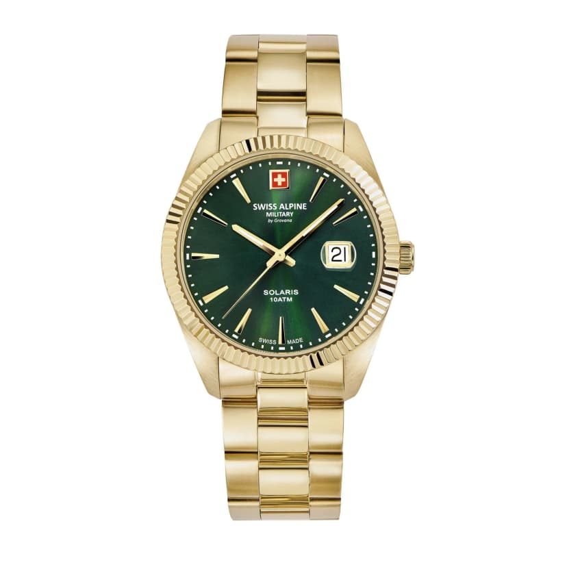Swiss Alpine Military Herren Uhr Analog Quarz 7016.1114SAM Edelstahl