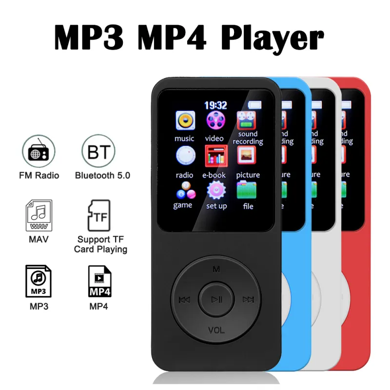 MP3 MP4 Player Bluetooth 5.0 FM Radio Recorder E-Book Sport HiFi Musik Spieler