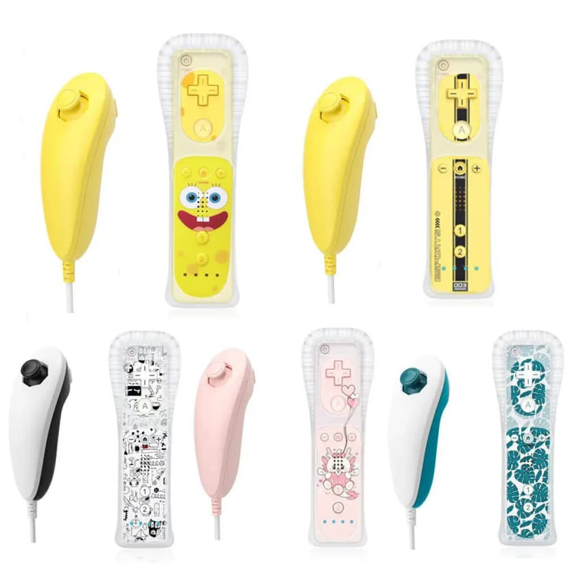 1Paar Motion Plus Fernsteuerung & Nunchuck für Nintendo Wii Wii U Controller