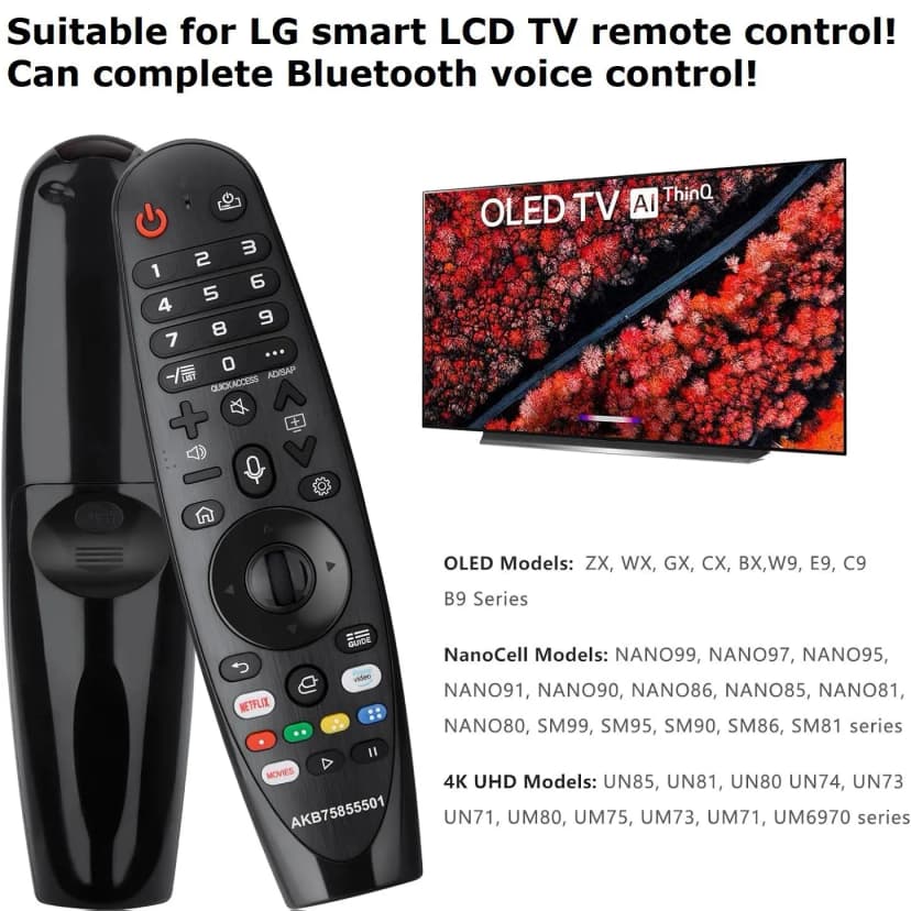 AKB75855501 Ersatz Magic Fernbedienung für LG Smart TV Universal Mit/ohne Stimme