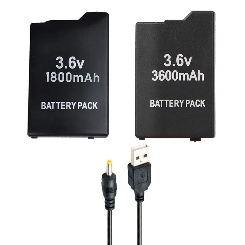 1800mAh/3600mAh Wiederaufladbarer Akku+Kabel für Sony PSP 1000 PSP-110 Batterie