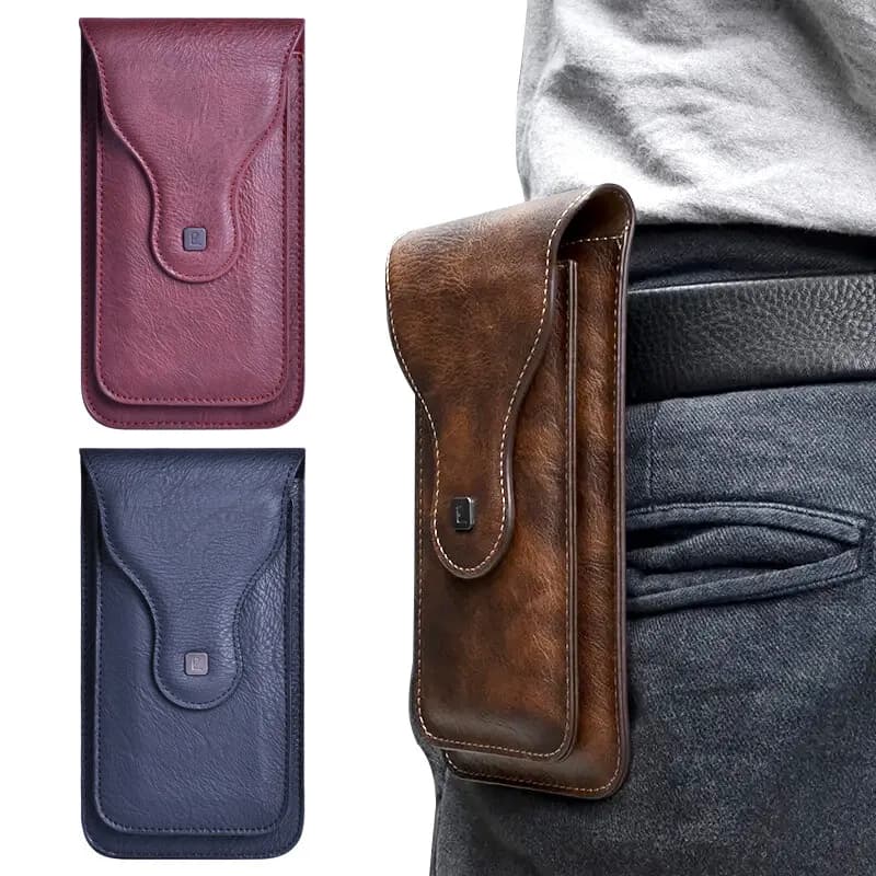 Outdoor Leder Herren Handy Gürteltasche Handytasche Schutzhüllen Universal