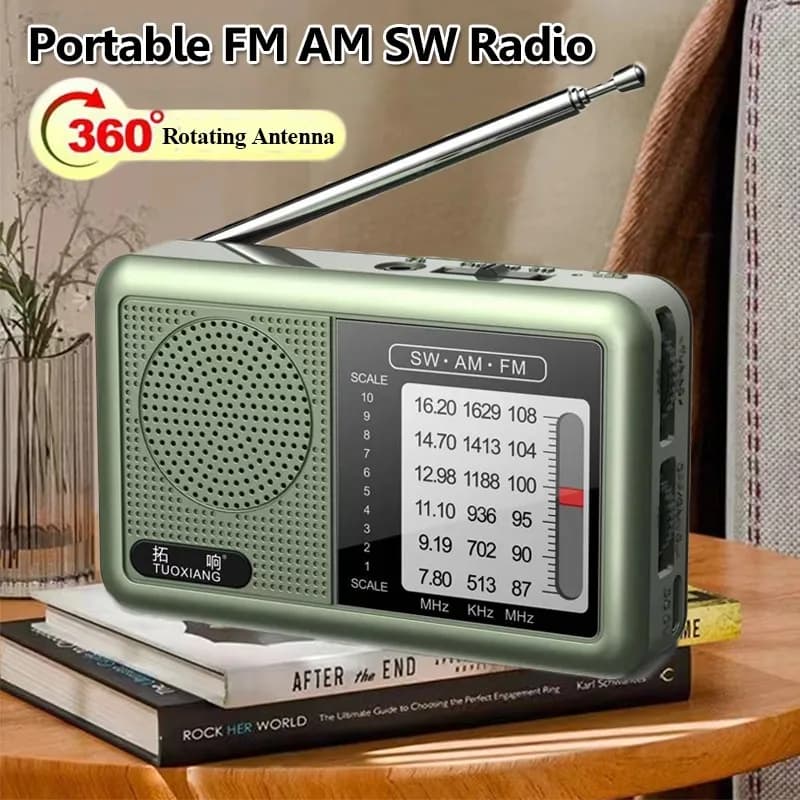 Tragbare Mini FM/AM/SW Radio DSP Empfänger Lautsprecher 3,5mm Kopfhöreranschluss