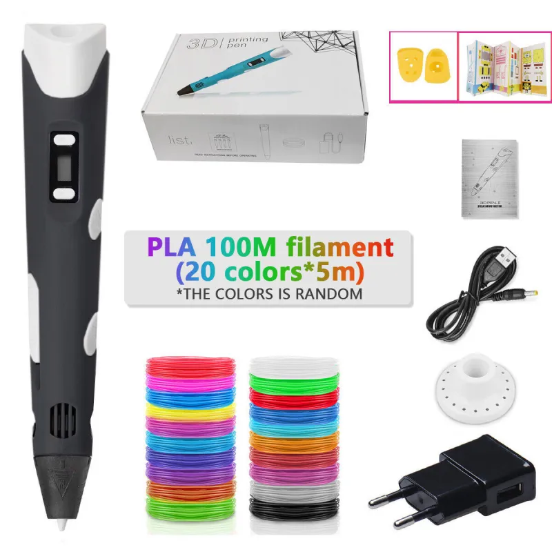 3D Druck Stift LCD Bildschirm PLA 1.75mm Filament Kinder 3D Stift DIY Geschenk