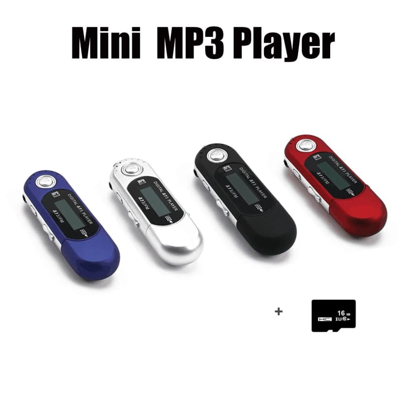 16GB MP3 Player Musikplayer Digital LCD-Bildschirm FM Radio USB Stick Tragbar