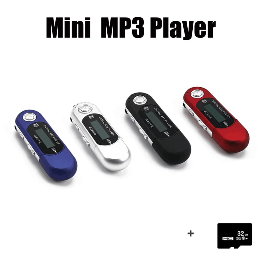 32GB MP3 Player Musikplayer Digital LCD-Bildschirm FM Radio USB Stick Tragbar