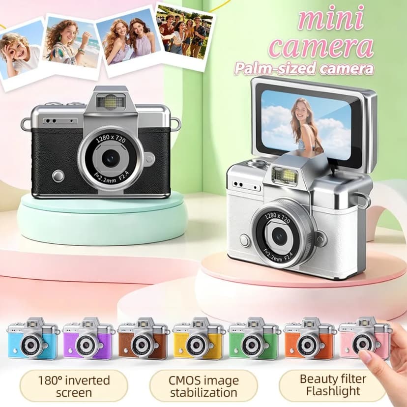 Daumen Mini kamera 1080p Digitalkamera 180° Flip Selfie Bildschirm Tragbar