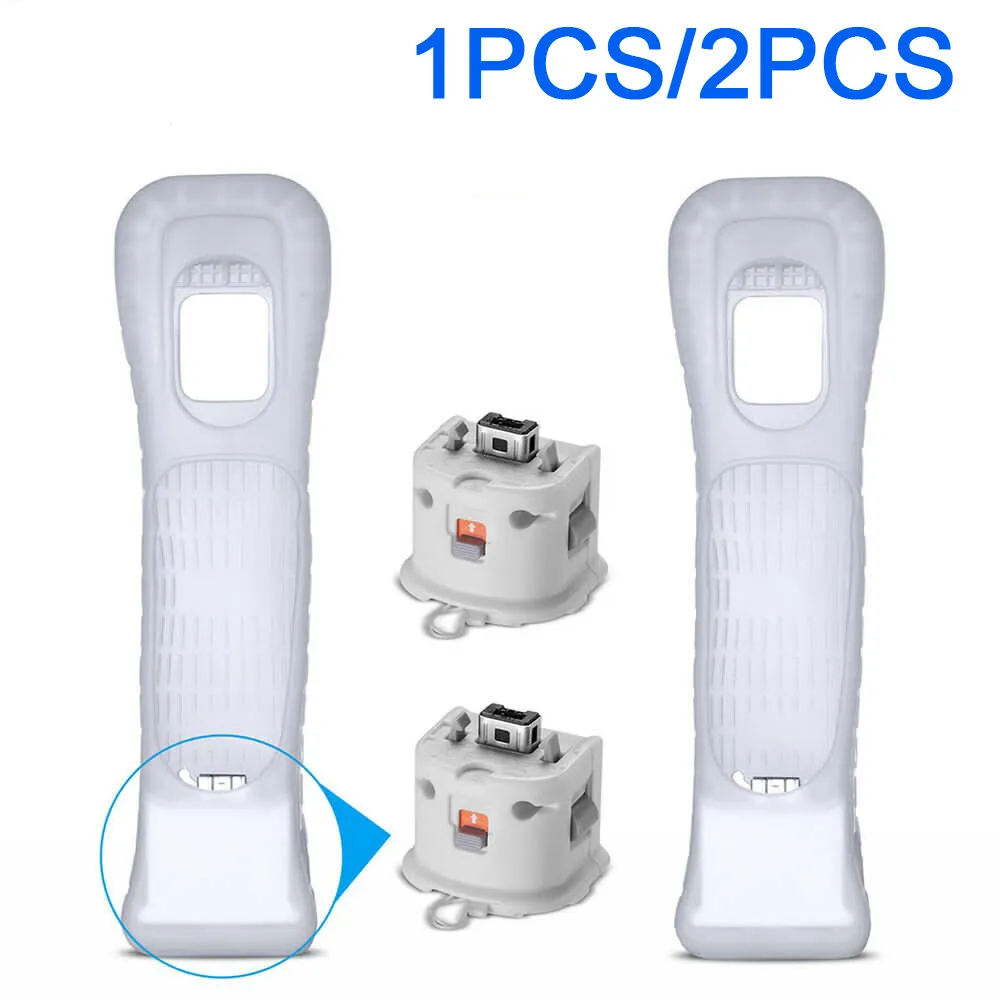1/2X Für Nintendo Wii Remote Controller Motion Plus Adapter Sensor+Silikonhülle