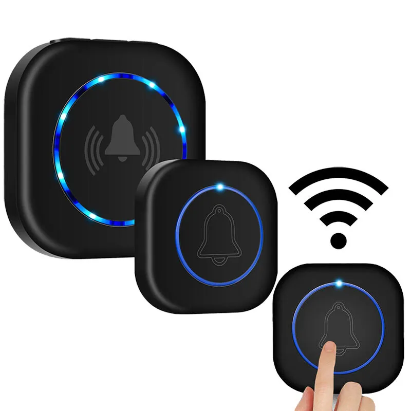 Funkklingel Set Türklingel IP55 Wasserdicht Kabellos Funk Klingel Haustür Neu