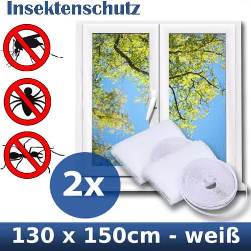 2 Stück Fliegengitter Insektenschutz Mückenschutz für Fenster Dachfenster