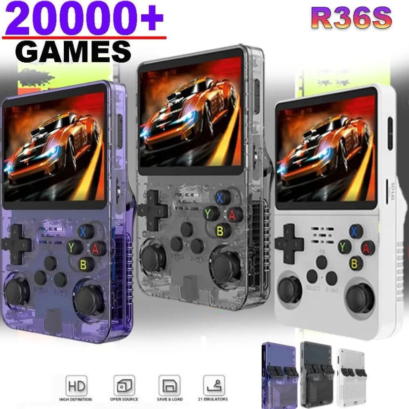 64G/128G R36S Handheld Video Spielkonsole 3.5Zoll Bildschirm 15000/20000 Spiele