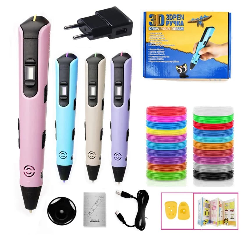 DIY Kinder 3D Druckstift mit PLA Filament EU Stecker Set Geschenk Spielzeug