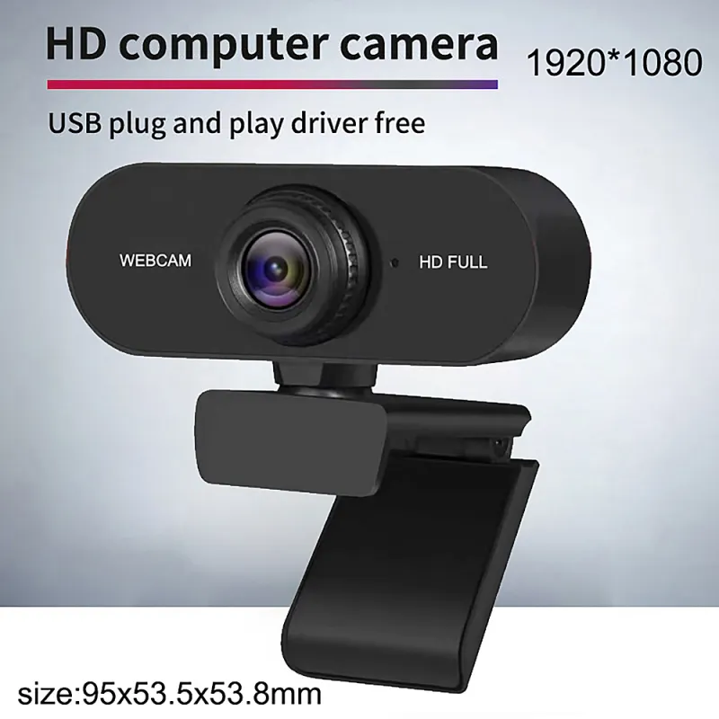 360° Drehbare Mini PC HD 2k Kamera mit Mikrofon USB Webcams für Desktop Computer