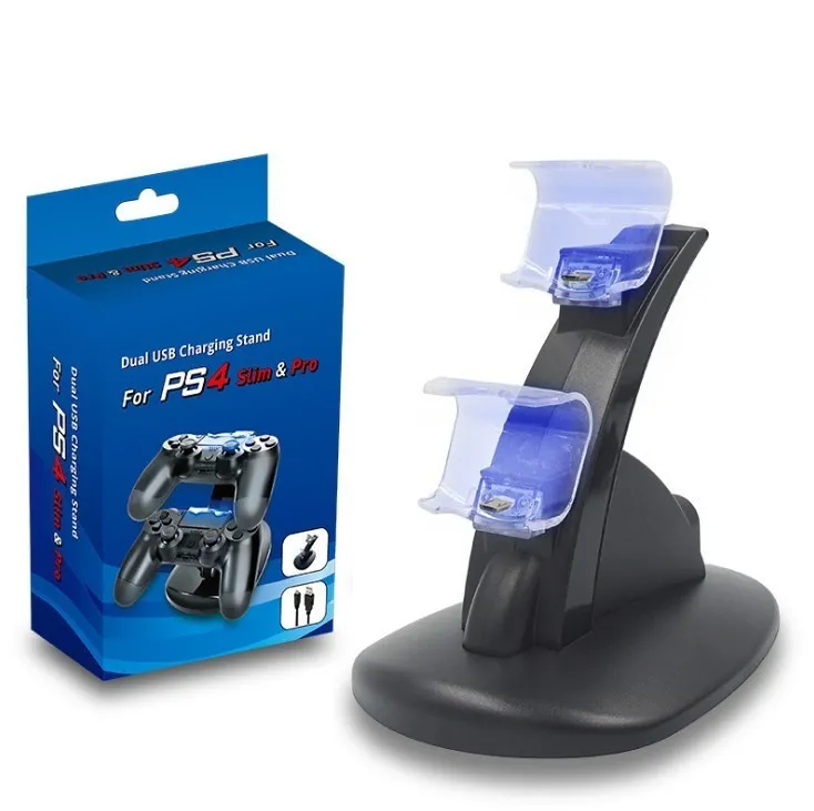 LED Dual USB Ladestation Für PS4/Playstation Slim Pro Controller Ladegerät
