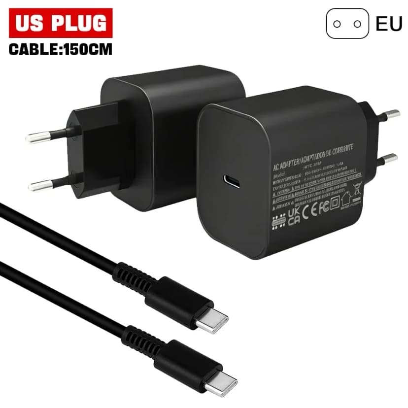 60W Typ C EU Stecker Netzteil Schnellladegerät für Nintendo Switch 2 AC Adapter