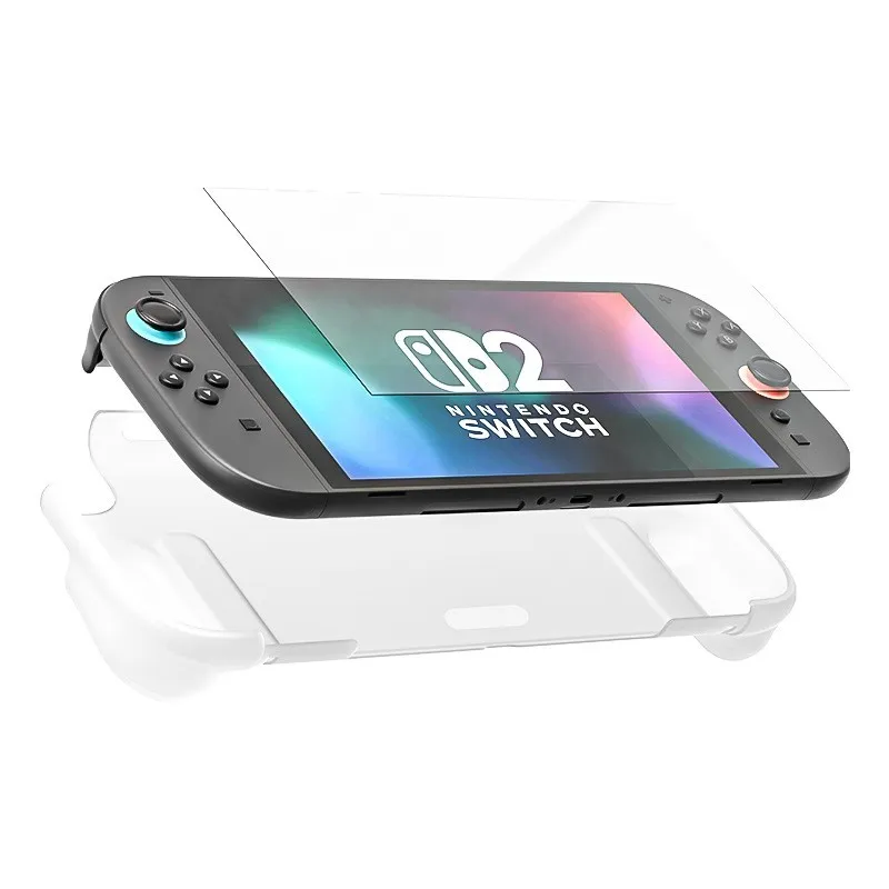 TPU-Hülle + Schutzglas Glasfolie Schutzhülle für Nintendo Switch 2 Schutz Full