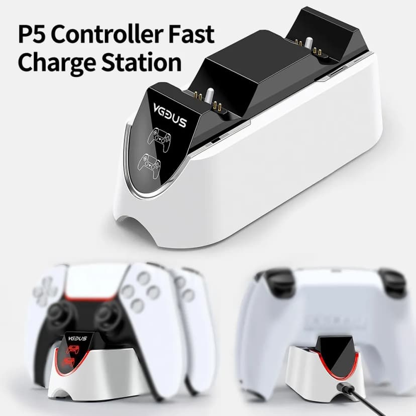 Für Sony PlayStation 5 PS5 Controller Ladestation Dual Schnell Ladegerät