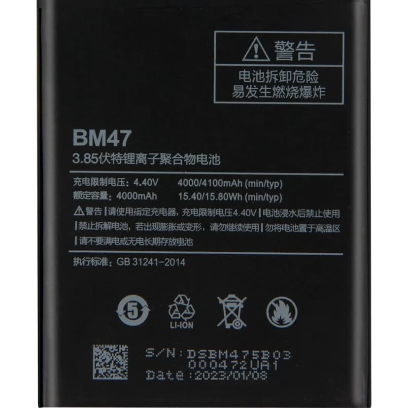 Für Xiao Mi Redmi 3 pro 3S 3X Redmi 4X Batterie 4000mAh BM47 Akku+Tool Set