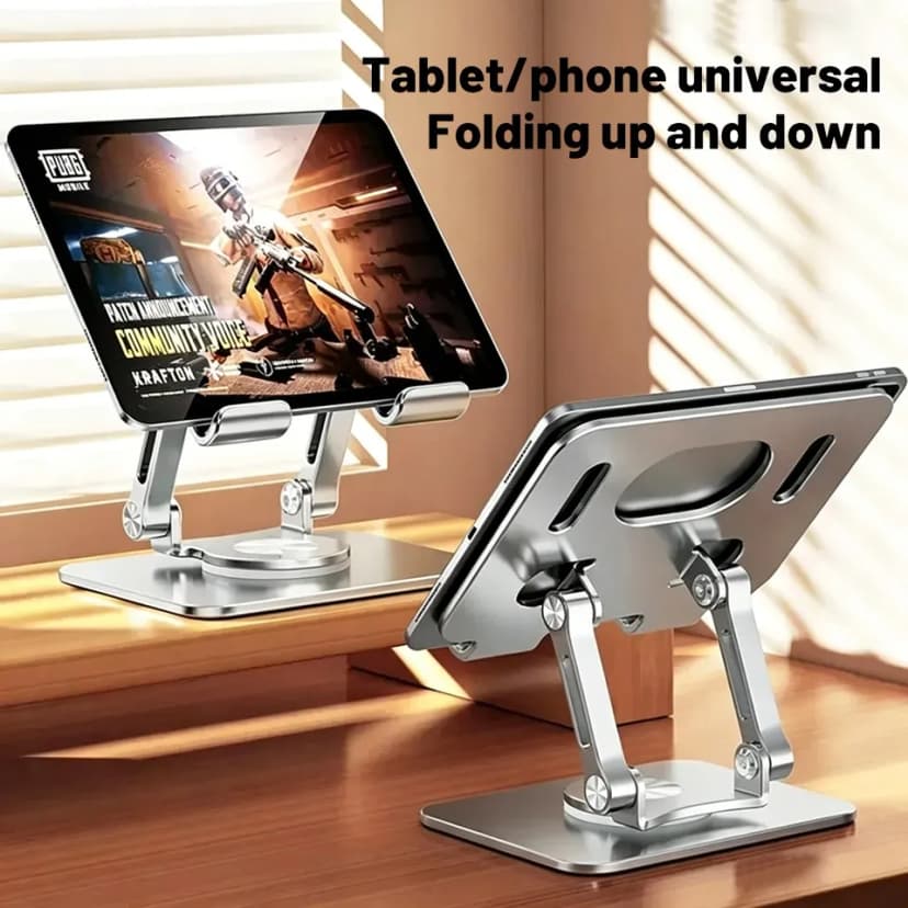 Verstellbar 360° Drehbar Tablet Halterung für iPad Smartphone Foldable Aluminium