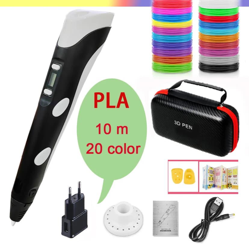3D Druck Stift LCD Bildschirm PLA 1.75mm Filament Set DIY 3D Stift für Kinder